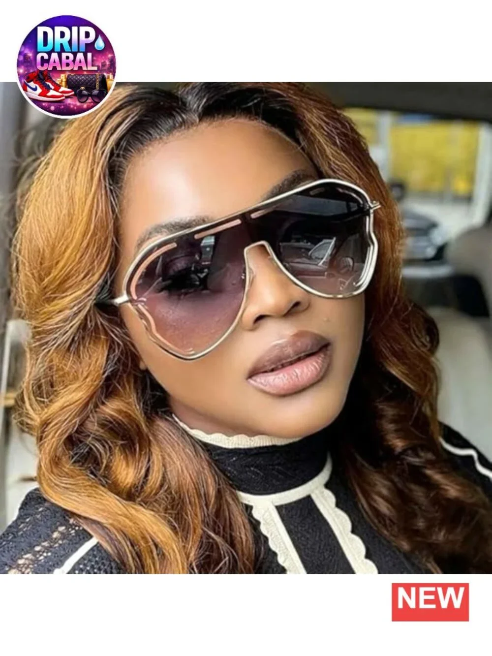 Oversize Rhinestone Square Sunglasses Retro Party Accessory
